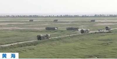 南京軍區(qū)炮兵部隊在黃海附近進行了大規(guī)模實兵實彈演習，這種大規(guī)模遠程火箭炮火力打擊演習尚屬首次。資料圖