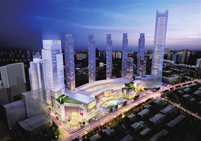 青島華潤(rùn)中心效果示意圖。