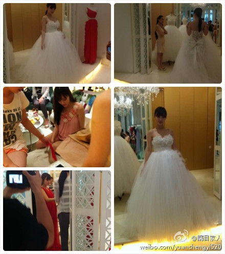 李小璐攜伴娘團(tuán)高調(diào)試婚紗 腹部突出孕相明顯