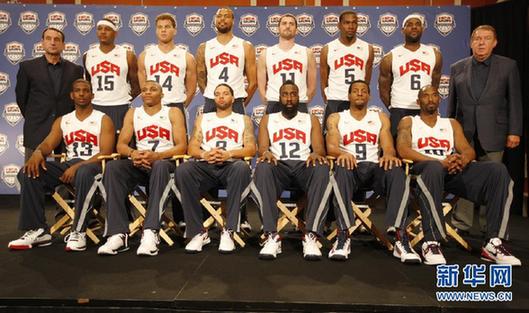 美國(guó)男籃奧運(yùn)陣容出爐 詹姆斯科比領(lǐng)銜