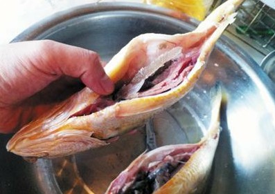 黃花魚(yú)長(zhǎng)個(gè)啤酒肚 黑心商販注水用冰疙瘩壓秤