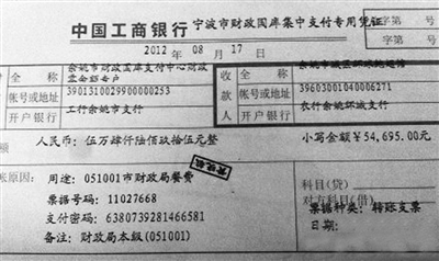 財(cái)政局一餐消費(fèi)5萬元