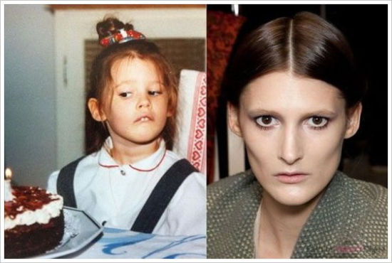 頂級(jí)超模可愛(ài)童年照