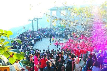 6大景區(qū)1天納客37萬 迎首個高峰