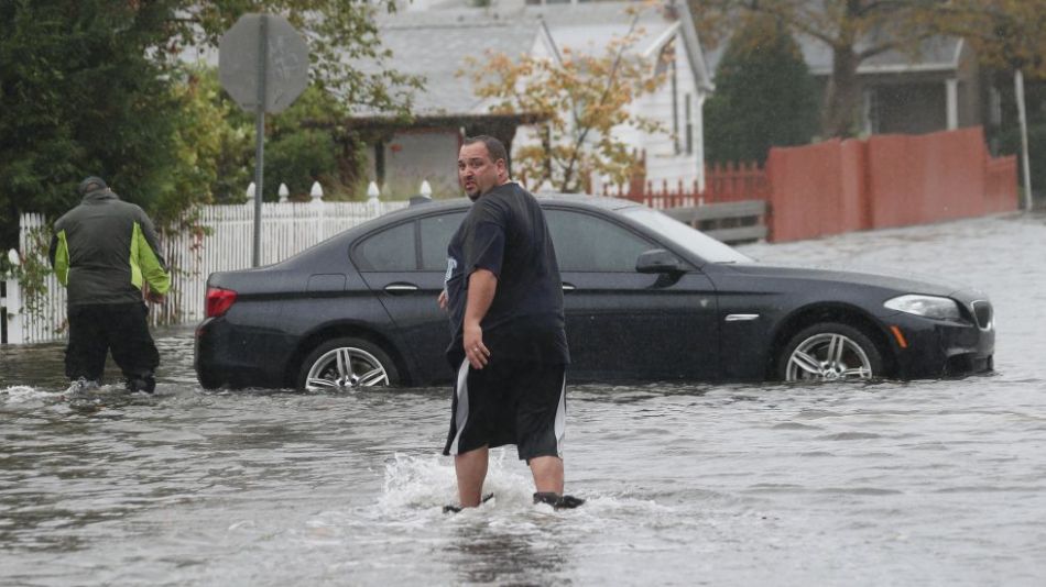 颶風(fēng)桑迪登陸紐約 曼哈頓變澤國