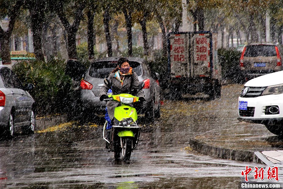 飛雪降臨 甘肅迎來首場特大降溫降雪