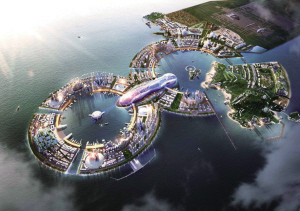 8字形城市布局，占地80平方公里，韓方希望能吸引更多的中國游客。