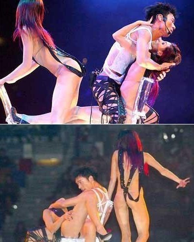 明星演唱會(huì)霹靂震震 各種秀底線