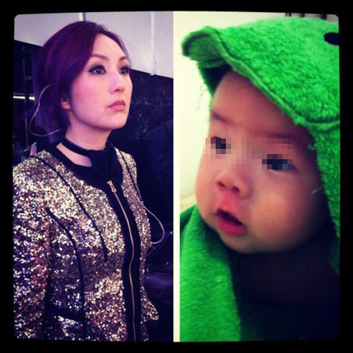 楊千嬅微博中曬兒子照片，溫