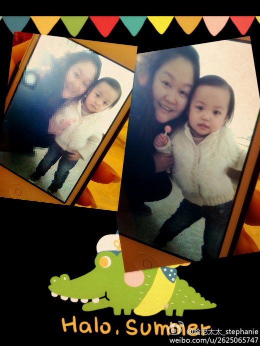 小四月曝新照 小臉圓潤像極媽媽