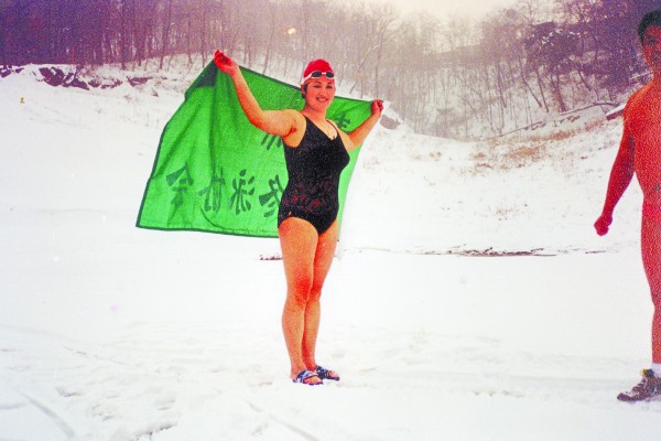 靳小軍的耐寒能力同樣驚人。（圖由本人提供）