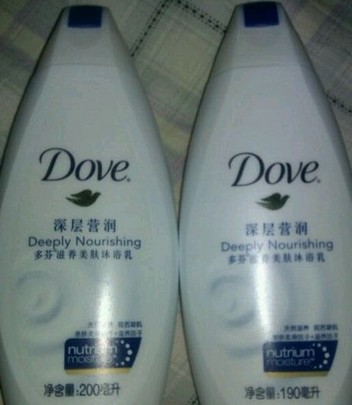 多芬大小瓶沐浴乳只差十毫升 價格高出1/3