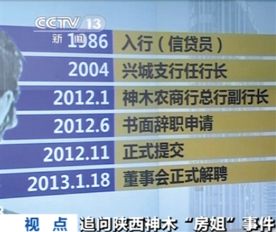 “房姐”前后在銀行供職26年，期間“表現(xiàn)非常突出，勤勤懇懇”。與此同時，還經(jīng)營礦業(yè)。央視截圖