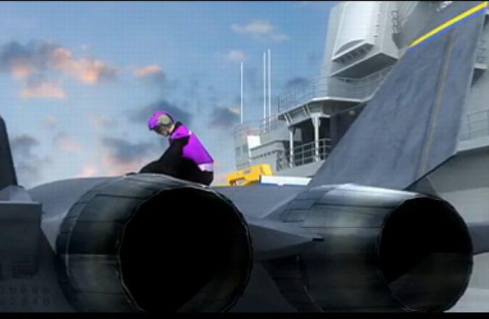 動(dòng)畫(huà)模擬殲-31在航母起降