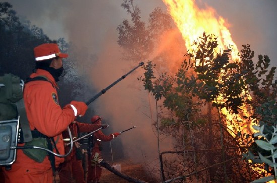 云南大理山火已連燒30小時(shí) 油庫(kù)安全告急
