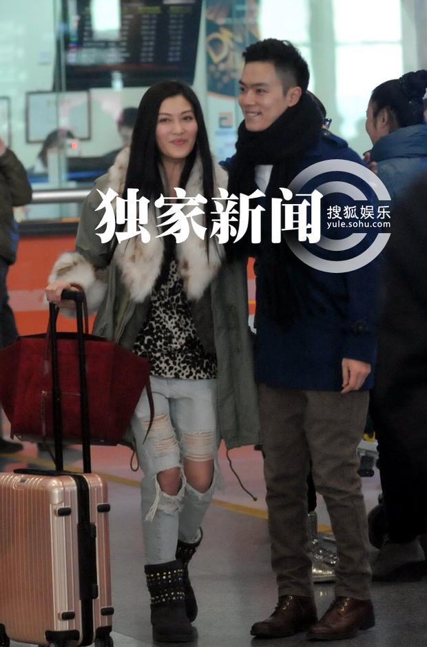 李彩樺富二代男友曝光 機場相擁