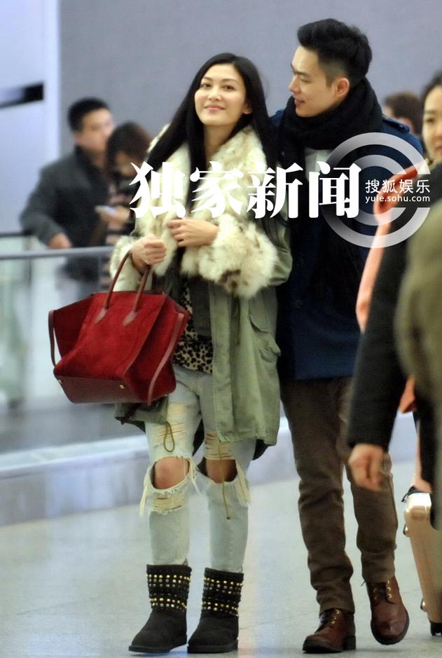 李彩樺富二代男友曝光 機場相擁