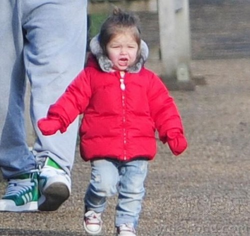 貝克漢姆愛女奔跑