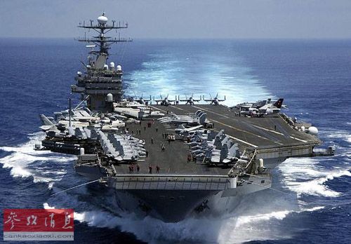 原文配圖：中國渴望擁有類似美國“尼米茲”級那樣的核動力航母。