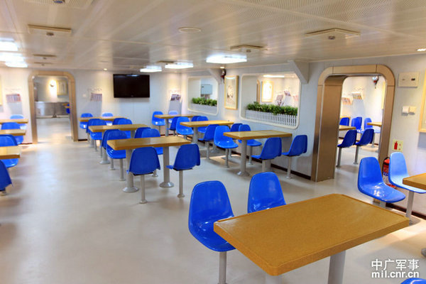 資料圖：中國航母遼寧艦內(nèi)部。