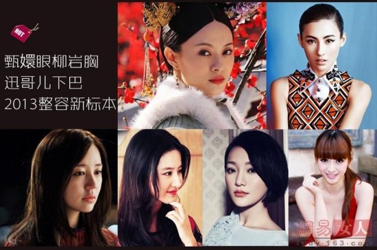2013娛樂圈整容新標本：甄嬛眼柳巖胸舒淇嘴 