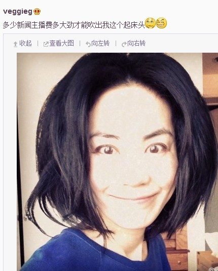 王菲曬起床后蓬頭照 網(wǎng)友：天后也是個(gè)豬頭(圖)